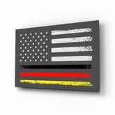 USA - Germany Flag Glass Wall Art || Designer Collection.